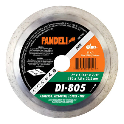 Fandeli Disco DIAMANTE Rin Continuo PRO 7" pulgadas - Marchante MX