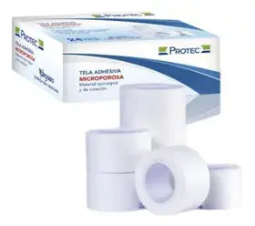 Caja c/12 rollos Cinta Microporosa Protec Micropore 2.50cmx10m Curacion - PROTEC