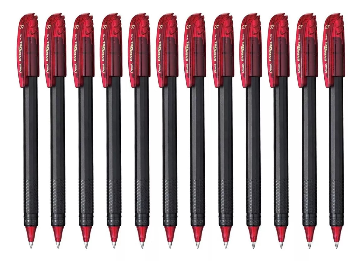 12 Boligrafos Tinta Gel Liquida Pentel Energel Stick 0.7mm - MarchanteMX