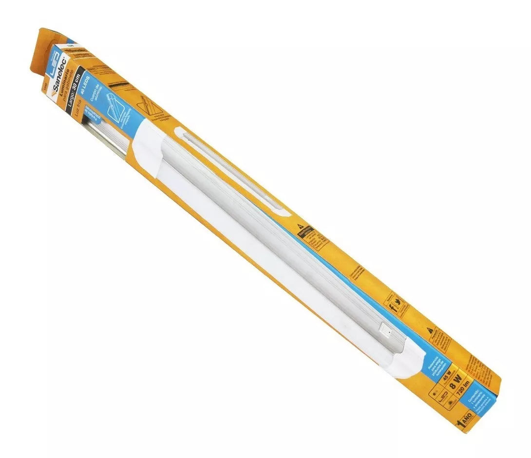 Lampara De Tubo Led Sanelec 8w 30cm Pantalla Policarbonato