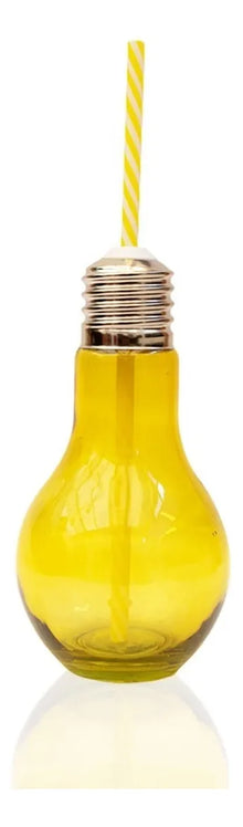 6pz Frascos Mason Jars Cristal Vaso Foco Colores Tapa Popote Color Mix