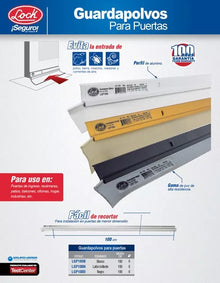 Guardapolvo Lock Acabado Negro 100 Cm Aluminio Goma Pvc