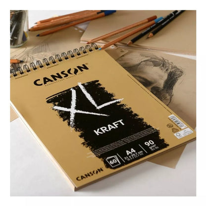 Cuaderno De Dibujo Papel Kraft Canson Album Xl 21x29.7cm 60h