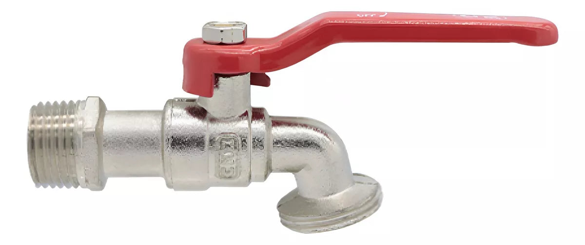 Llave Nariz Italiana 1/2'' Cnx Jardin Maneral Zinc Niquelado