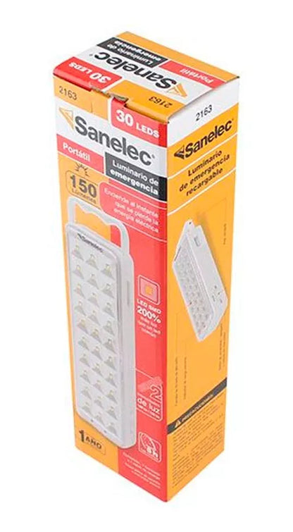 Lámpara Recargable De Emergencia Sanelec 30 Leds 2163 - Marchante MX