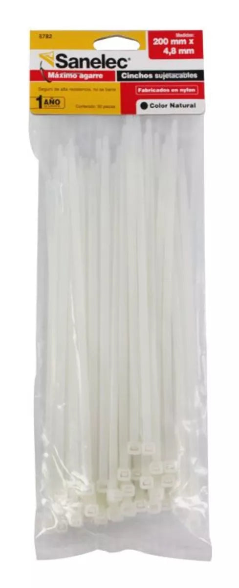 5 Paquetes Cinchos Plásticos Santul 4.8x200mm 50pz C/u 5782 - Marchante MX