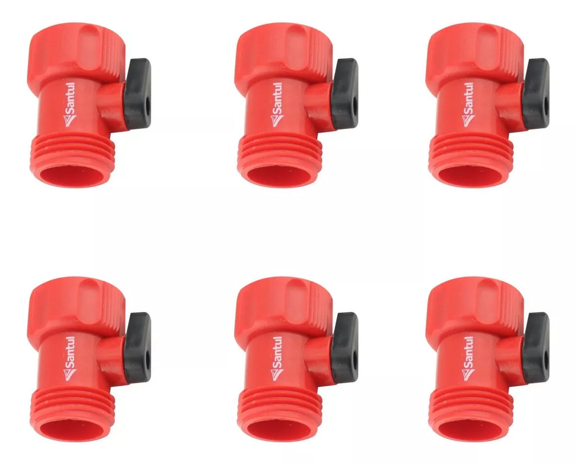 6 Piezas Llave De Paso 3/4 Santul Conector Manguera Jardin