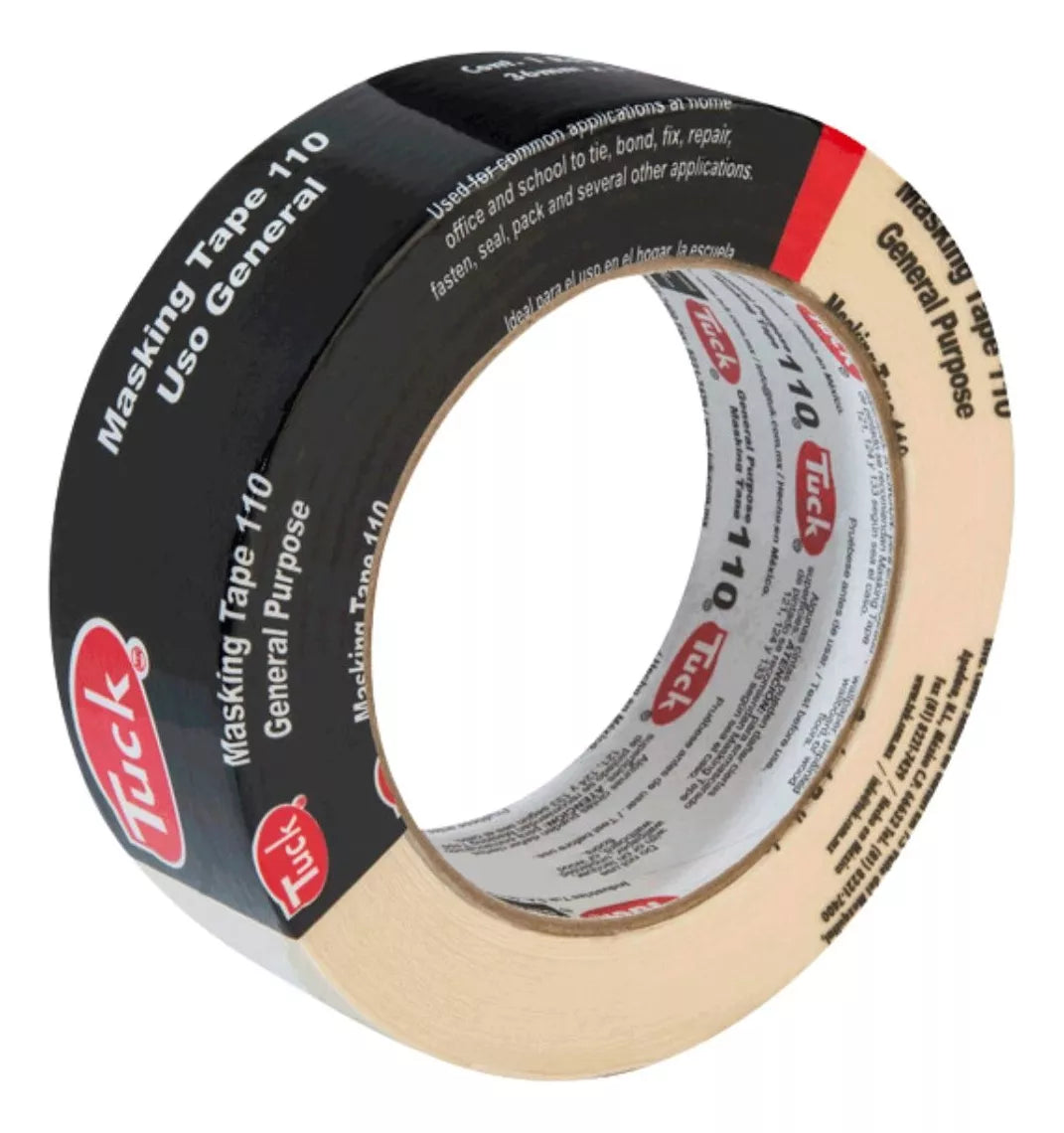 Cinta Masking Tape Uso General Tuck 36mm X 50m Modelo 110