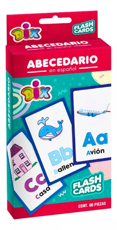 Flash Cards Abecedario Español Dix Escolar Didactico 60 Pz - Dix