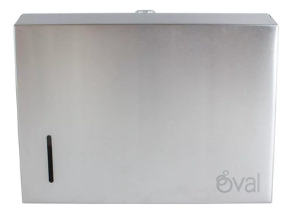 Despachador Toalla Interdoblada Oval Acero Inoxidable