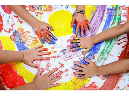 6 Pinturas Digital 25ml Pelikan Colores Escolar Dedos Niños