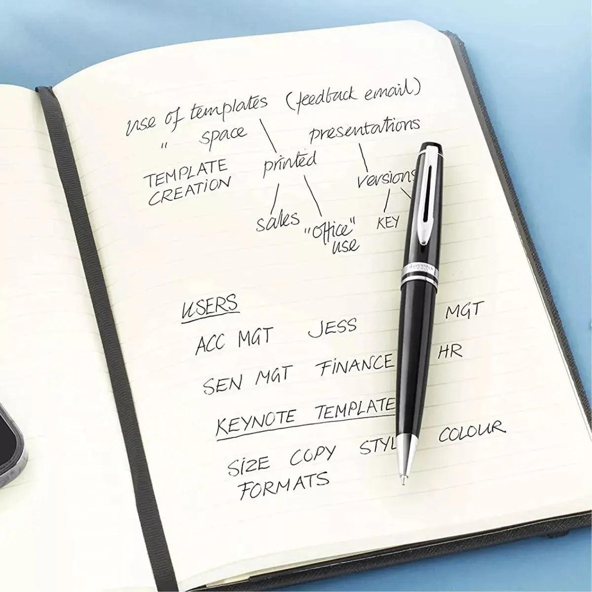 Repuesto Pluma Punto Medio Ballpoint Tinta Negra Waterman - Waterman - contenido