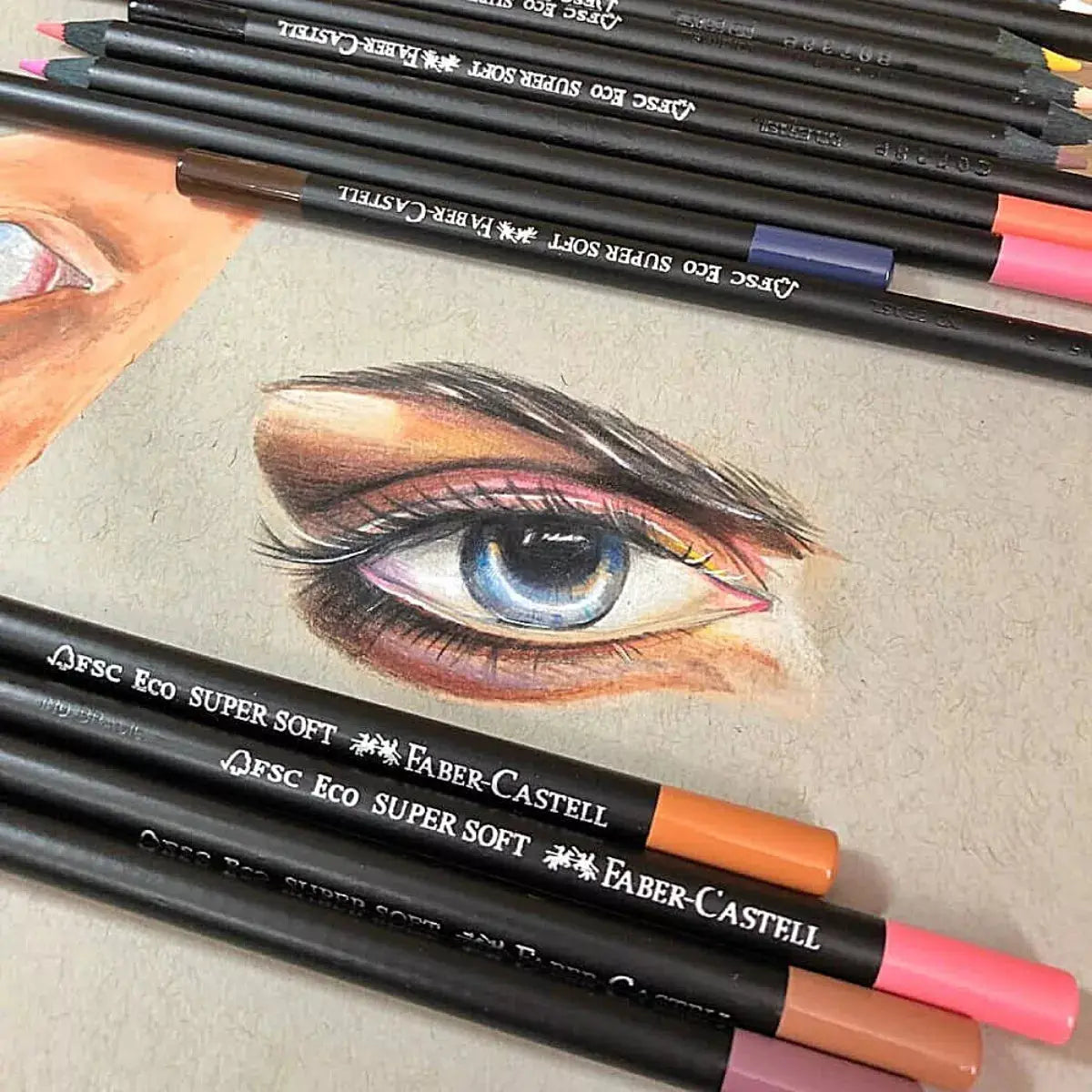 Lápices de Colores Faber Castell Super Soft Black Edition 50 Pz - Faber Castell - vista lateral