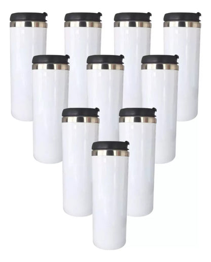 10 Vasos Termos Color Make Sublimacion Sublimar Acero 450 ml Elegir Color - MarchanteMX