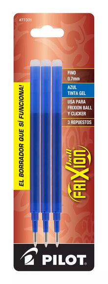 3 Repuestos Boligrafo Gel Pilot Frixion Tinta Borrable Color - MarchanteMX