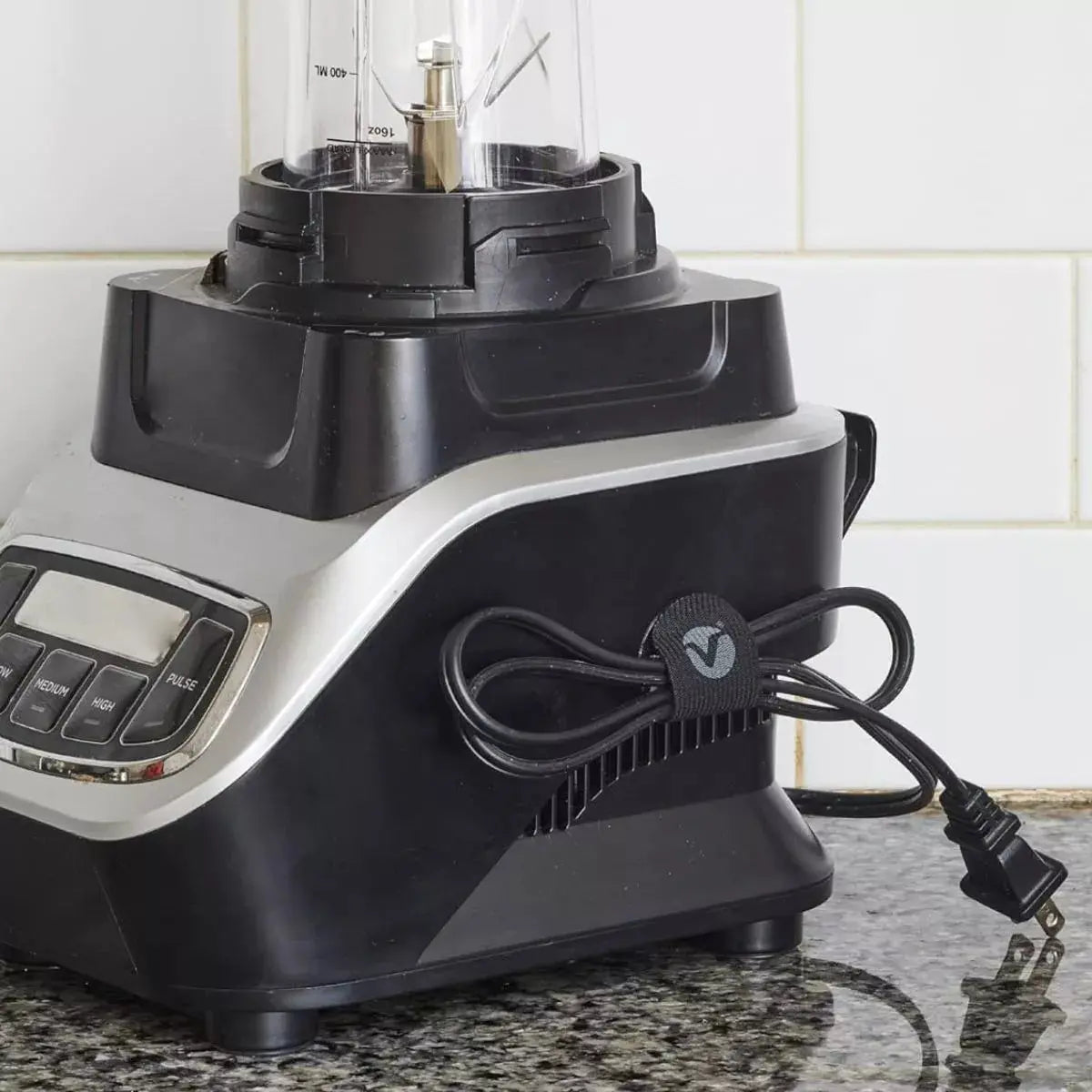 5 Tiras Soportes Cables Velcro® Cord Keepers Negro - Velcro - uso