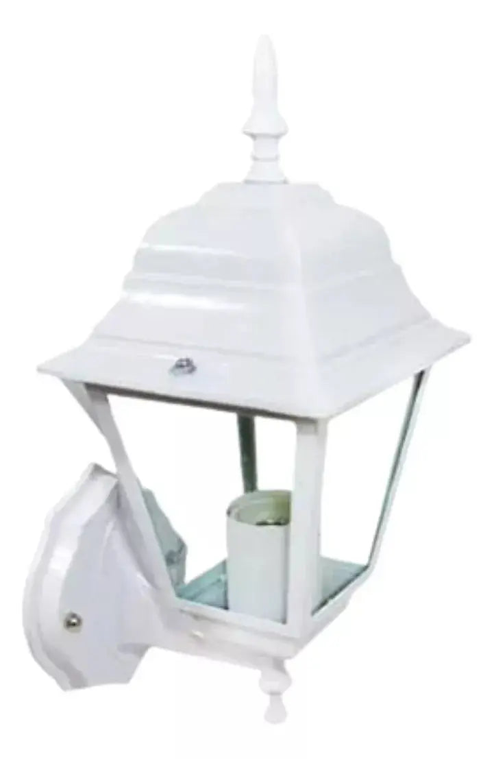 Farol Pared Colonial Argos Exterior Base E-26 Blanco / Negro Blanco - Argos