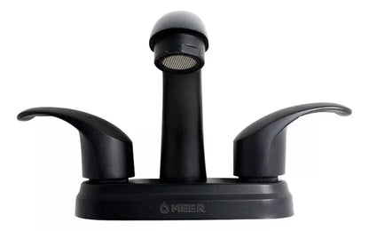 Mezcladora Lavabo Meer Baño Negro Mate Acero Inox 1/4 Vuelta - CNX - vista trasera