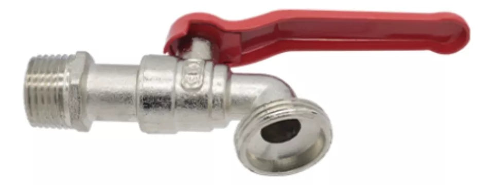 Llave Nariz Italiana 1/2'' Cnx Jardin Maneral Zinc Niquelado