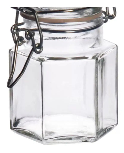 Set 6 Brocalito Vidrio Envase Octagonal Regalo Dulcero 80ml - Vittori - empaque