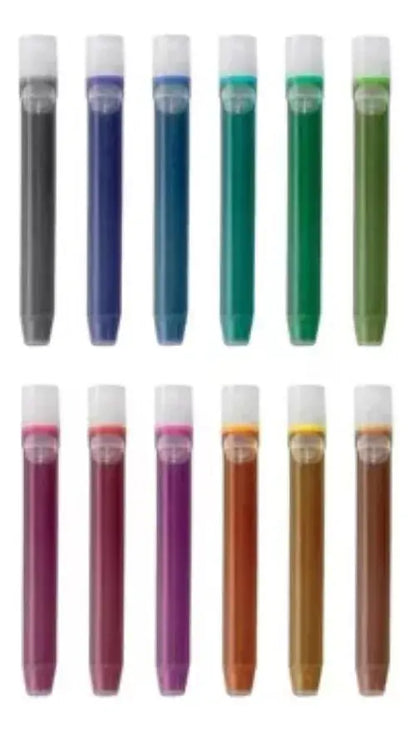 12 Cartuchos Tinta Pilot Recarga Parallel Pen Multi Color - Marchante MX