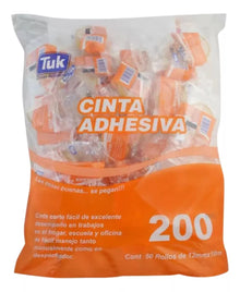 Pack 50 Cinta Adhesiva Transparente Tuk 12mm X 10m