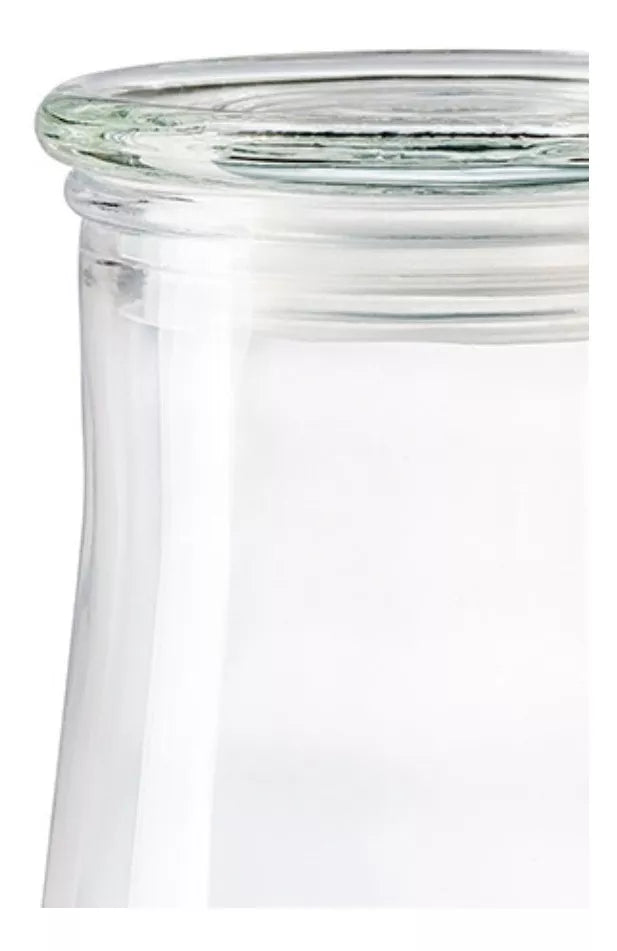 Envase Brocal Tapa Contenedor Frasco Vidrio Cristal 900ml