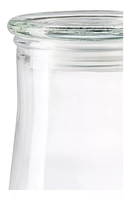 Envase Brocal Tapa Contenedor Frasco Vidrio Cristal 900ml