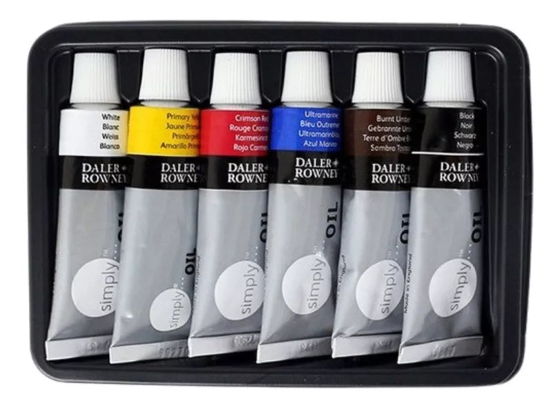 Pinturas Al Óleo Tubo Daler Rowney Simply 12ml 6 Piezas