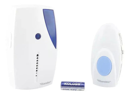 Timbre Inalámbrico C/clavija Sanelec Led Azul Alcance 80m - Sanelec