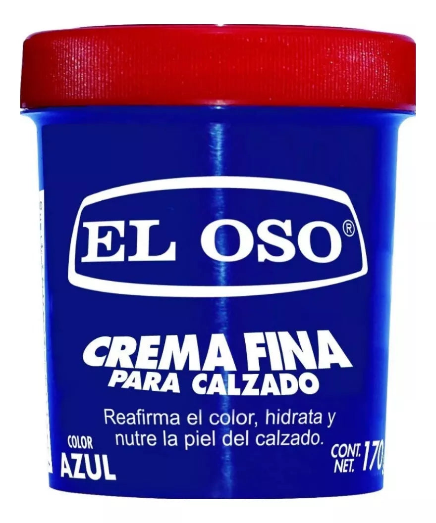 Grasa Crema Fina El Oso Calzado Color Azul 170g Brillo