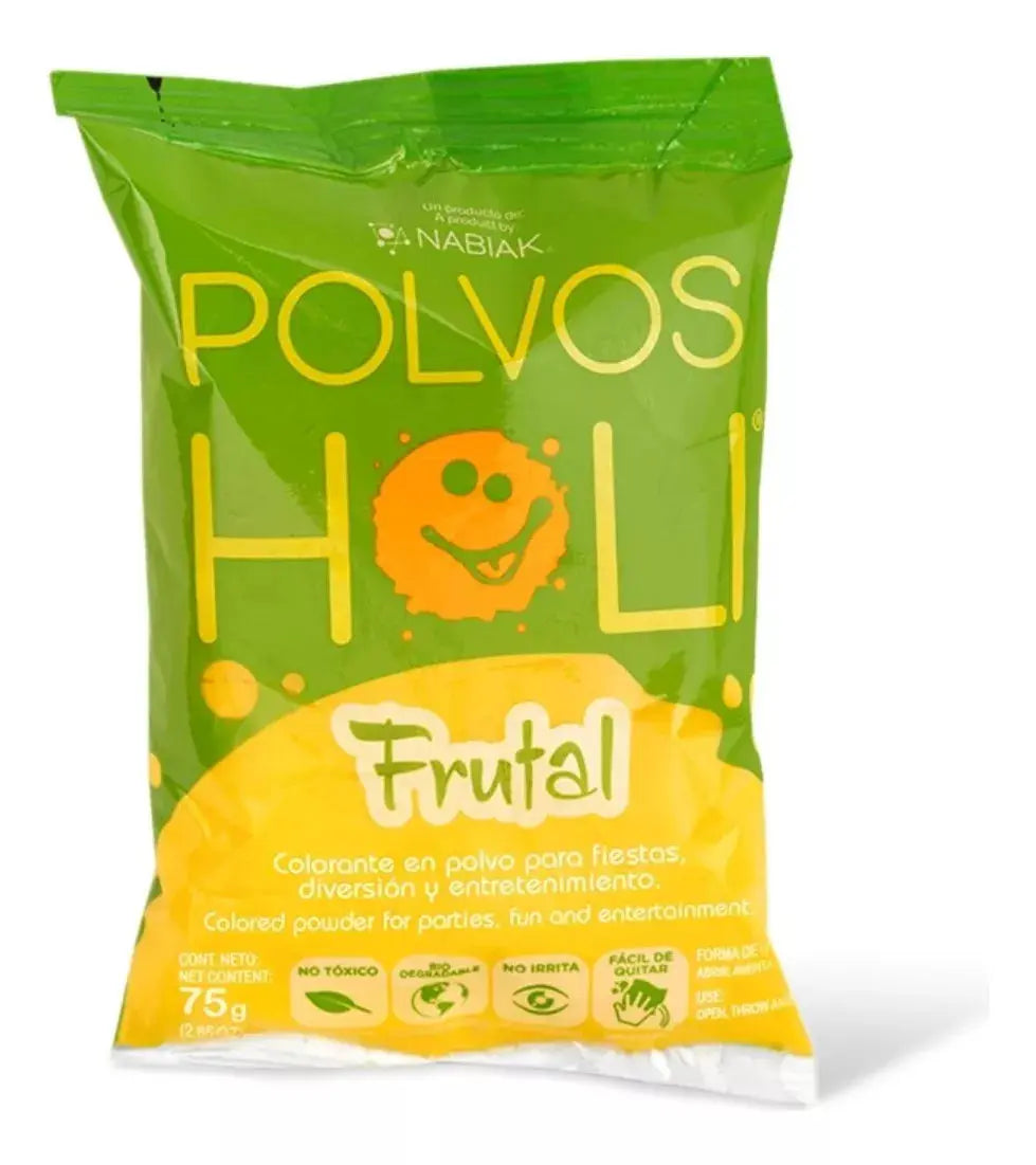 Polvos Holi Original Frutal 75gr Fiestas Paquete De 20 - Marchante MX