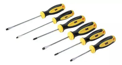 Juego 6 Desarmadores Punta Magnetica Keer Mango Bimaterial - Marchante MX