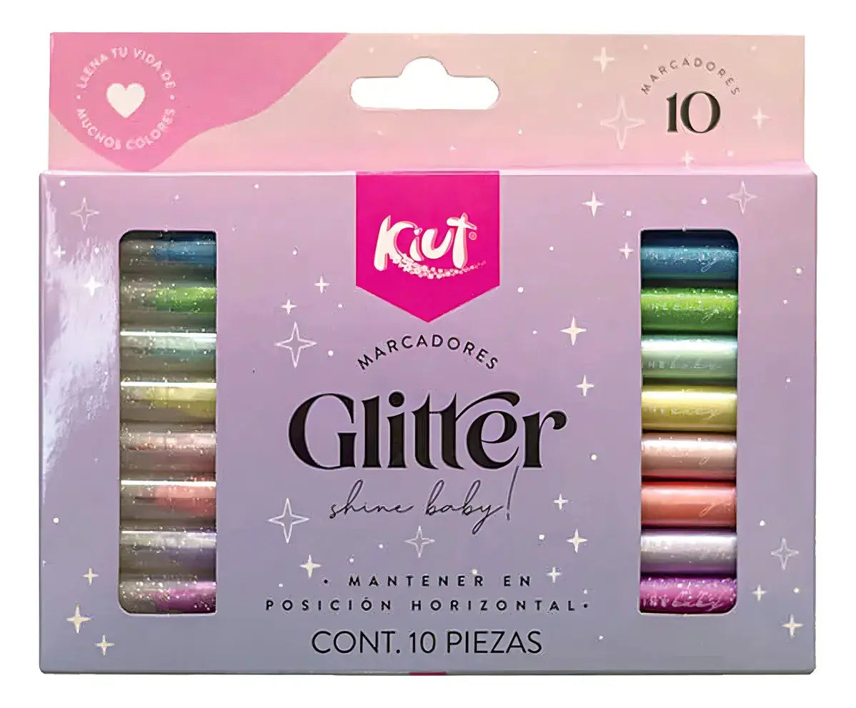 10 Marcadores Norma Kiut Efecto Glitter Lettering - Norma - detalle