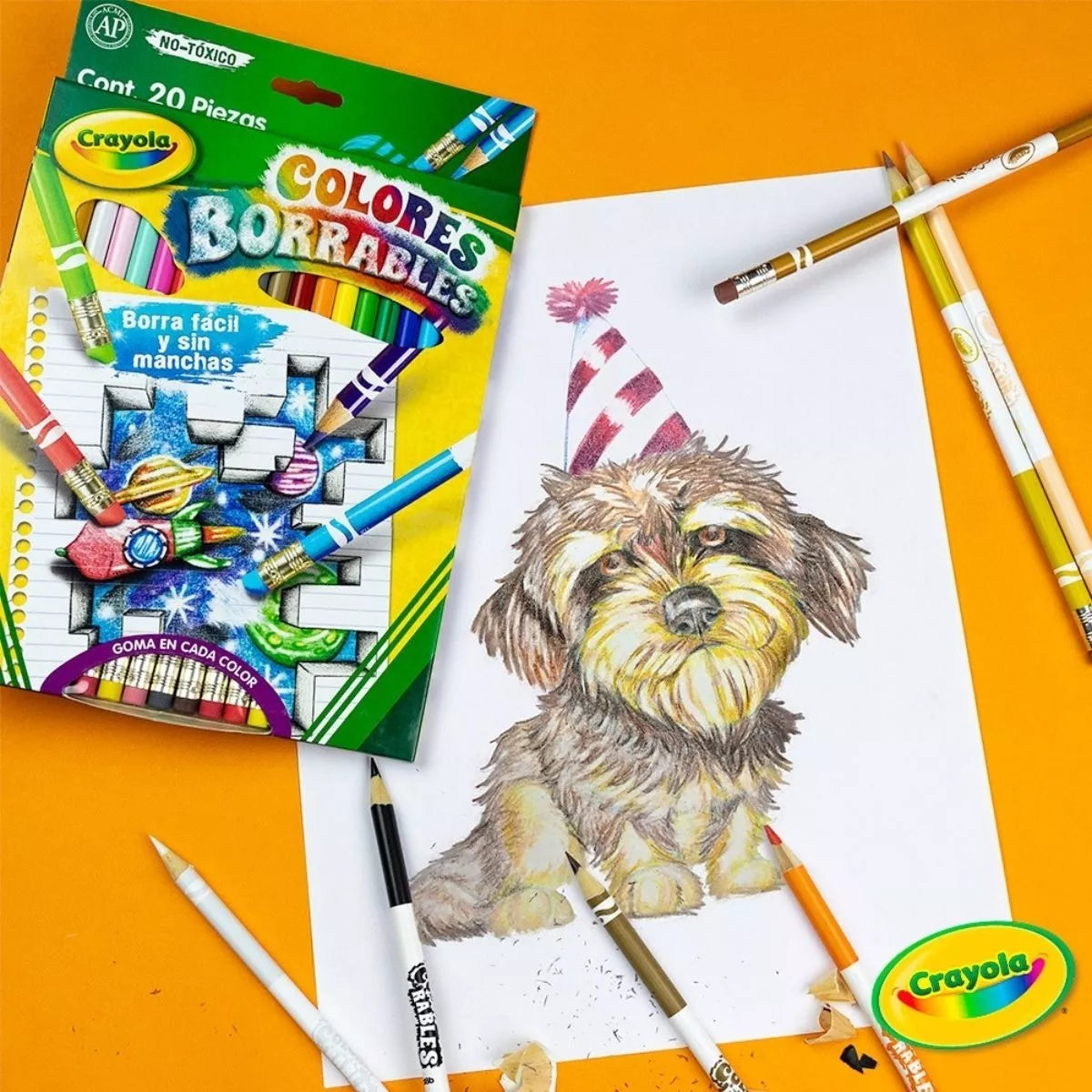 Lápices De Colores Crayola Borrables Fácil Borrado 12 Piezas