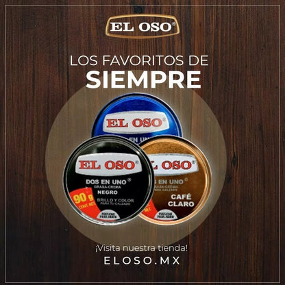 Grasa Dos En Uno El Oso De 90g Para Zapatos Color Café Claro