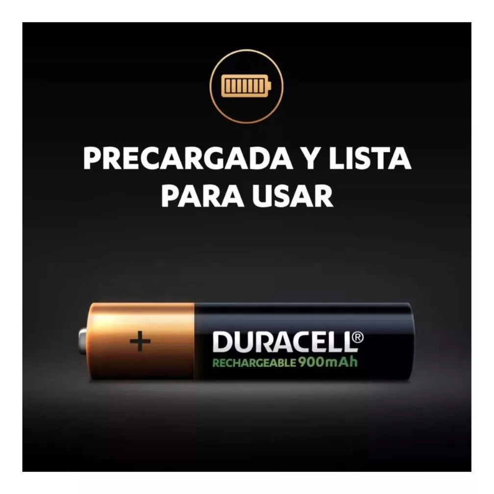 Pila Recargable Aaa Duracell Dx2400 De 900 Mah De 1.2v