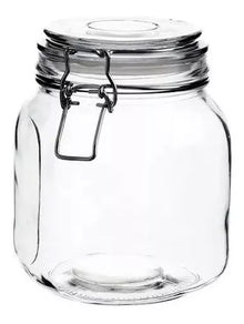 6 Frascos Hermetico Vidrio Contenedor Almacena Tapa Clip 1 L