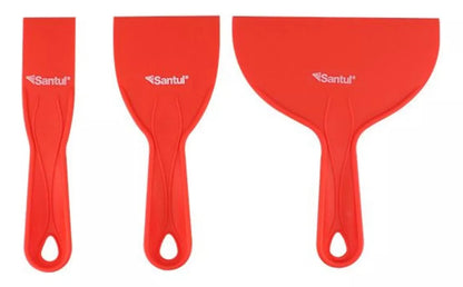 Juego Espátulas Plásticas 3 Pzs Santul Resistencia Solventes
