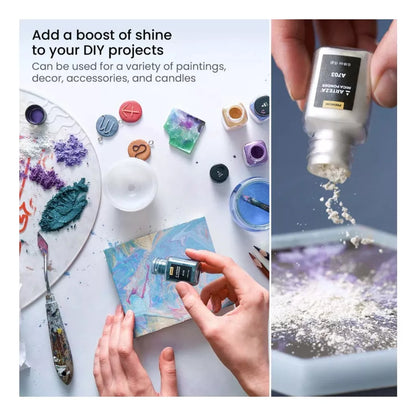 Set 60 Botes Mica Polvo 5g Colores Arteza Multiuso