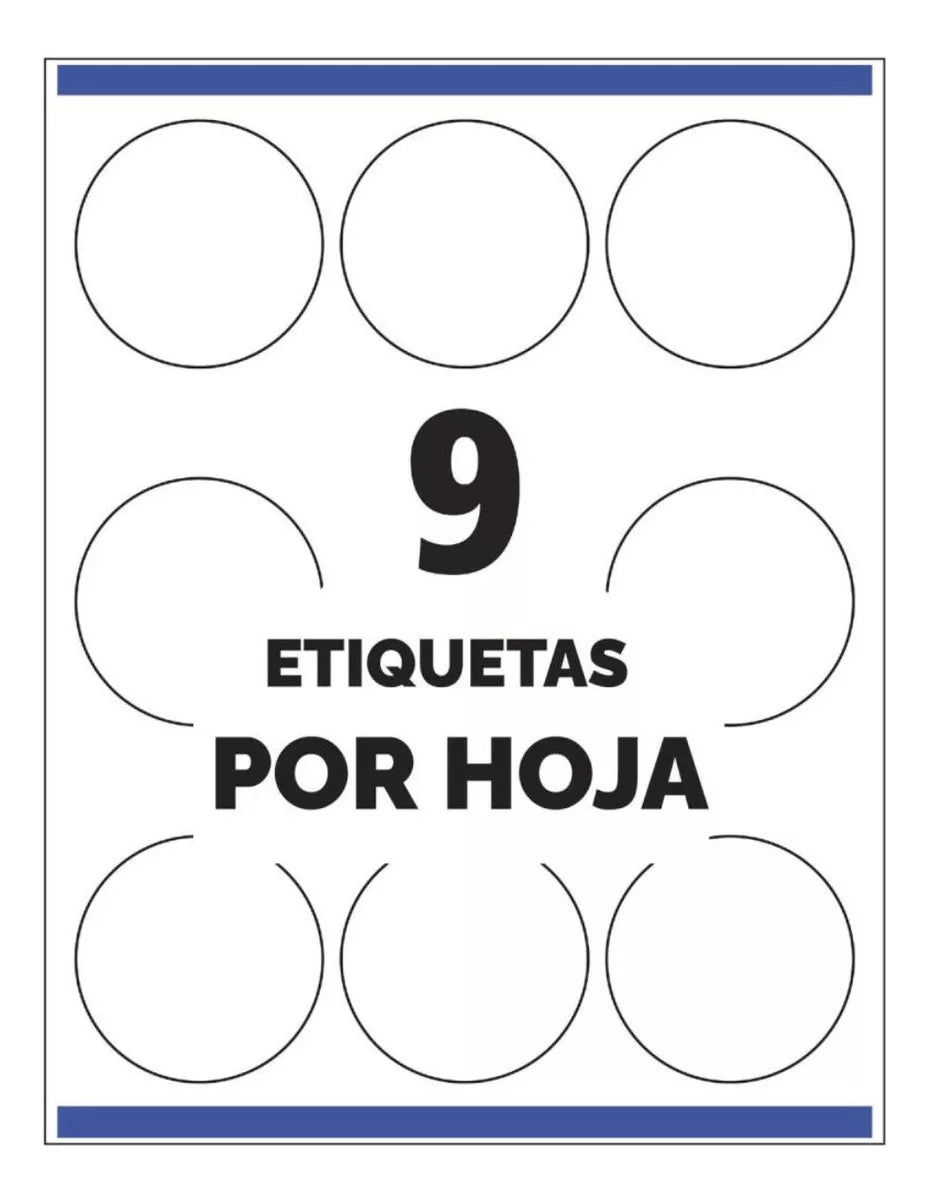 90 Etiqueta Circular Permanente Avery 6.4cm Impresion Laser