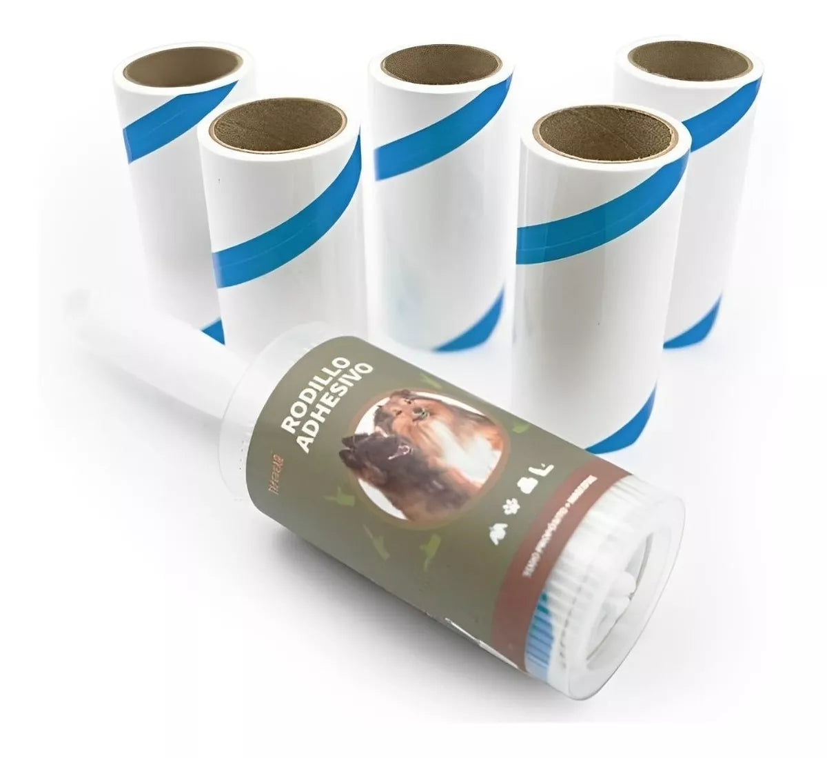 Rollo Quita Pelusa Pelo Perro Gato Base + 5 Repuestos Adhes