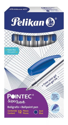 Bolígrafos Tinta Semigel Pointec Pelikan Punto Fino 0.7mm 12 Piezas Elegir Color - MarchanteMX