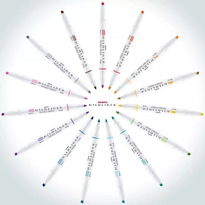 Marcadores Doble Punta Mildliner Zebra Plumones Estuche