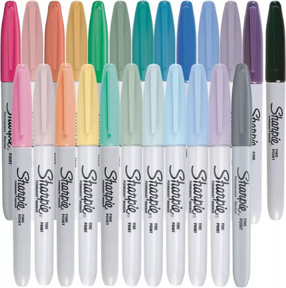 Marcadores Permanentes Sharpie Colores Misticos Punta Fina 24 Piezas