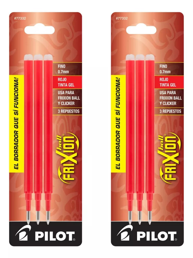2 Paquetes Repuestos Pilot Frixion Tinta Borrable 6 Piezas
