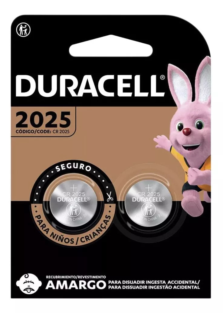 Pack Pila Cr2025 Duracell Tipo Moneda 3v Litio No-recargable