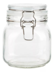 Contenedor Vidrio Hermético Tapa Clip 750 Ml Frasco Brocal