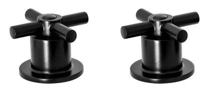 Set Manerales Regadera Meer Acabado Negro Mate Tipo Cruz