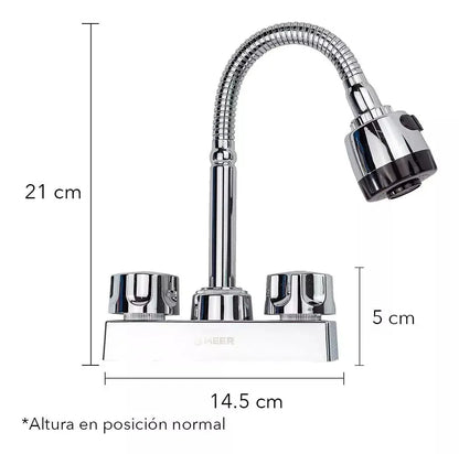 Mezcladora Flexible Lavabo Meer Llave Cocina 1/4 Vuelta - CNX - detalle